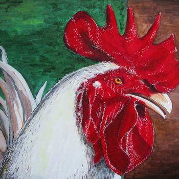 Painting titled "MAYVILLE    LE  COQ…" by Gueryn, Original Artwork, Oil