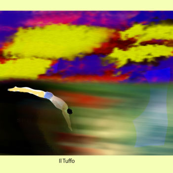 Digitale Kunst getiteld "Il Tuffo" door Guglielmo Arcieri, Origineel Kunstwerk