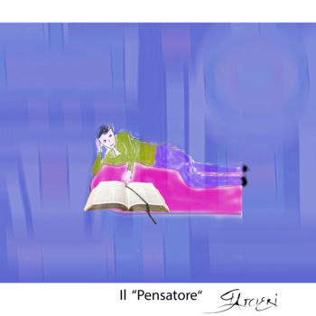 Digitale Kunst mit dem Titel "Il "Pensatore"" von Guglielmo Arcieri, Original-Kunstwerk