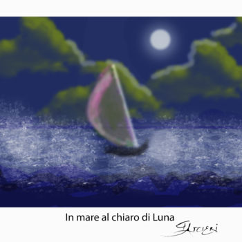 Digitale Kunst mit dem Titel "In mare al chiaro d…" von Guglielmo Arcieri, Original-Kunstwerk