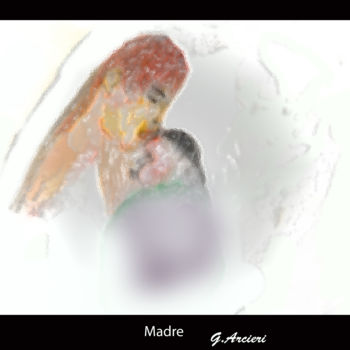 Картина под названием "Madre" - Guglielmo Arcieri, Подлинное произведение искусства