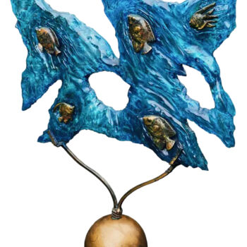 Escultura titulada "Acquario" por Guglielmo Ferraiola, Obra de arte original, Bronce