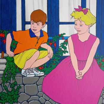 Peinture intitulée "Roméo et Juliette" par Guy-Charles Penard, Œuvre d'art originale, Acrylique