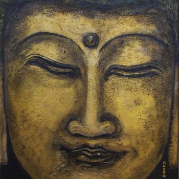 Peinture intitulée "Buddha V" par Www.Guidapereira.Com, Œuvre d'art originale, Acrylique