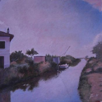 Painting titled "Saline  di  Cervia" by Giancarlo Guidi, Original Artwork, Oil