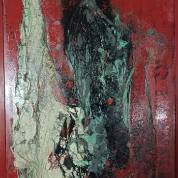 Painting titled "Combustione5" by Guido Guzzo, Original Artwork, Enamel