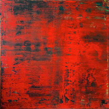 Painting titled "No. 1371_Untitled" by Guido Lötscher, Original Artwork, Oil Mounted on Wood Stretcher frame