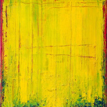 Painting titled "No. 1754_Untitled" by Guido Lötscher, Original Artwork, Oil Mounted on Wood Stretcher frame