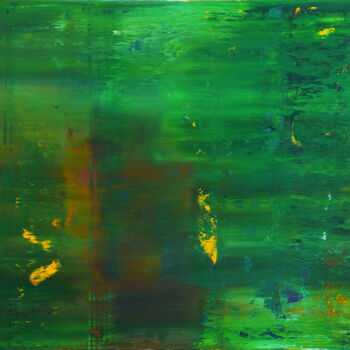 Painting titled "No. 1259_Untitled" by Guido Lötscher, Original Artwork, Oil Mounted on Wood Stretcher frame