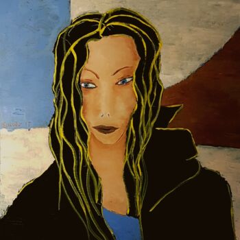 Painting titled "Donna" by Guido Maria Filippi, Original Artwork, Oil