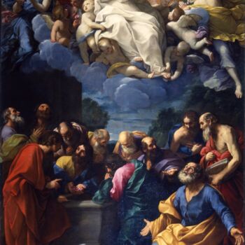 Painting titled "Ascension" by Guido Reni, Original Artwork, Oil