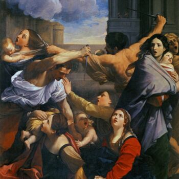 Peinture intitulée "Le Massacre des Inn…" par Guido Reni, Œuvre d'art originale, Huile