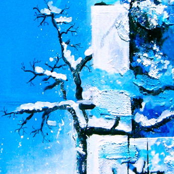 Painting titled "jahreszeiten-winter…" by Guido Schraner, Original Artwork