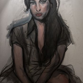 제목이 "Amy Winehouse"인 미술작품 Guido Mori로, 원작, 기름