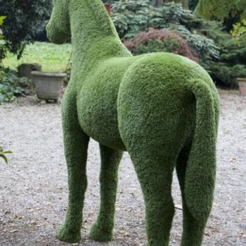 Sculpture titled "green horse" by Guido Visentini, Original Artwork
