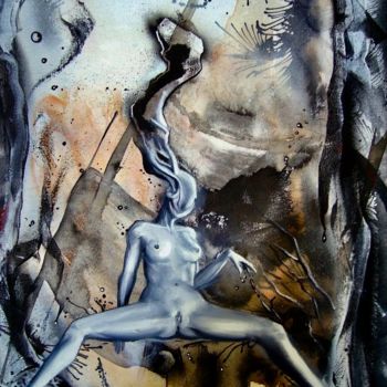 Картина под названием "Pudeur" - Guillaume Vincent, Подлинное произведение искусства, Масло Установлен на Деревянная рама дл…