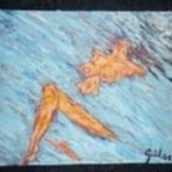Pittura intitolato "mergulho.jpg" da Guil Vilani, Opera d'arte originale