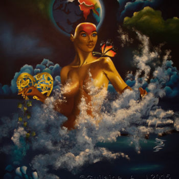 Картина под названием "A New Beginning" - Guilaine Arts, Подлинное произведение искусства, Акрил
