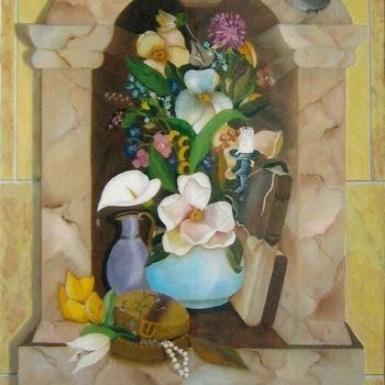 Painting titled "Flore" by Guilhem Spatola, Original Artwork