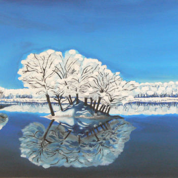Malarstwo zatytułowany „reflet d'hiver” autorstwa Guillaume Cabouat, Oryginalna praca