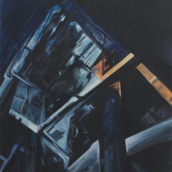 Peinture intitulée "Sombre perspective…" par Guillaume Canva (.cG.), Œuvre d'art originale, Acrylique