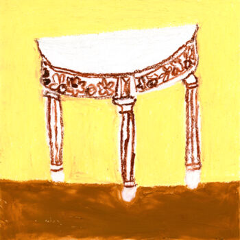 Desenho intitulada "Demi-lune" por Guillaume Chocu (YAUME-C), Obras de arte originais, Pastel Montado em Painel de madeira