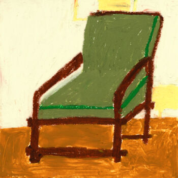 Drawing titled "Fauteuil" by Guillaume Chocu (YAUME-C), Original Artwork, Pastel Mounted on Wood Panel