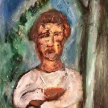 Peinture intitulée "Old Arthur Rimbaud…" par Guillaume Grenier-Fontaine, Œuvre d'art originale, Huile
