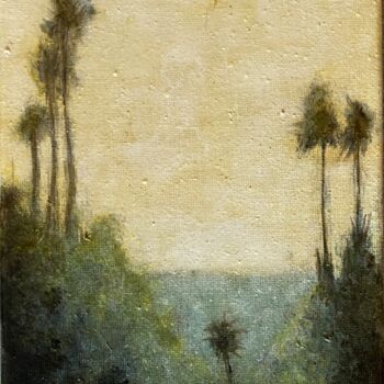 Pittura intitolato "Vue de paysage" da Guillaume Lebourg, Opera d'arte originale, Olio