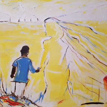 Pintura titulada "Sahel" por Guillaume Van Ruymbeke, Obra de arte original, Oleo