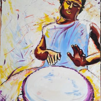 Pintura titulada "Percussion Echoes" por Guillaume Van Ruymbeke, Obra de arte original, Oleo