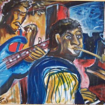 Malarstwo zatytułowany „Blues” autorstwa Guillaume Van Ruymbeke, Oryginalna praca