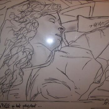 Dessin intitulée "Ma belle..." par Guillaume Van Ruymbeke, Œuvre d'art originale