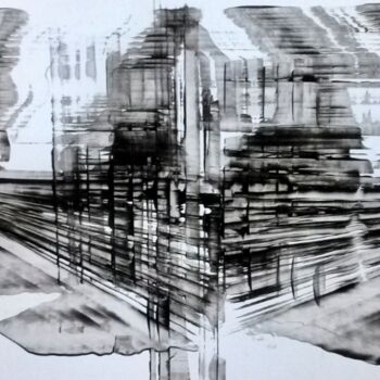 Картина под названием "Structure 2" - Guillaume Vincent, Подлинное произведение искусства, Акрил