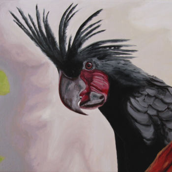 제목이 "Perroquet sombre"인 미술작품 Guillaume Caron-Maus로, 원작, 기름