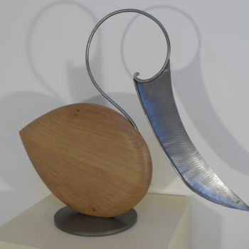 Sculpture intitulée "Un Beau Canard" par Guillemette Legros, Œuvre d'art originale, Bois