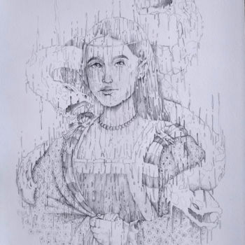 Drawing titled "renacimiento-a-lapi…" by Guillermo Aponte Celis, Original Artwork, Graphite