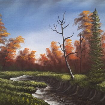 Картина под названием "Forest trail" - Guillermo Marcer, Подлинное произведение искусства, Масло