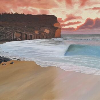 Peinture intitulée "Forgotten beach" par Guillermo Marcer, Œuvre d'art originale, Huile