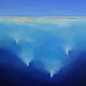 Peinture intitulée "Banc de sable de l'…" par Michele Guilloteau, Œuvre d'art originale, Acrylique