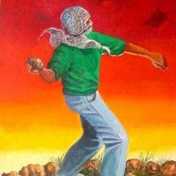Painting titled "intifada" by Guy Moigne, Original Artwork