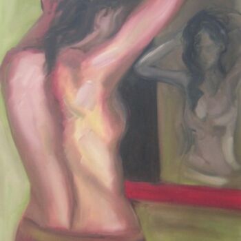 Painting titled "Mirror" by Gulgun Tuzun, Original Artwork, Oil