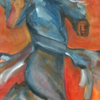 Painting titled "DANCE" by Gulgun Tuzun, Original Artwork, Oil