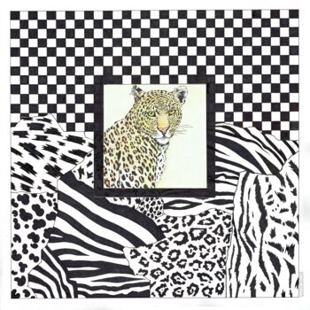 Dessin intitulée "Leopard" par Gunter Franke, Œuvre d'art originale, Marqueur