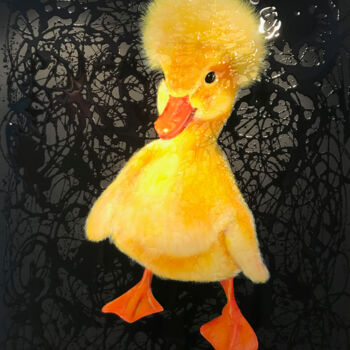 Schilderij getiteld "CRAZY TWEETY" door Gunter Wenzel, Origineel Kunstwerk