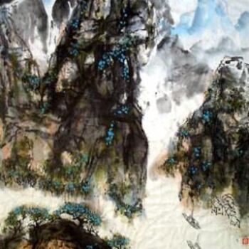 「Paysage」というタイトルの絵画 Hanwen Guoによって, オリジナルのアートワーク, オイル