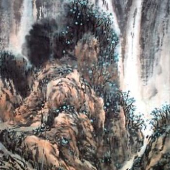 Malerei mit dem Titel "Paysage" von Hanwen Guo, Original-Kunstwerk, Öl
