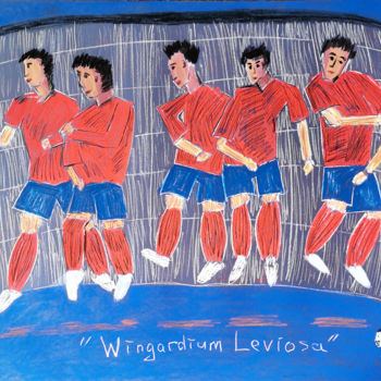 Рисунок под названием "Wingardium Leviosa" - Gugo, Подлинное произведение искусства, Пастель