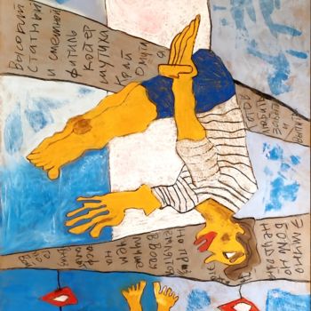 Pintura titulada "Flying poetry" por Gugo, Obra de arte original, Pastel