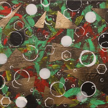 Painting titled "Infinitely Small 2" by Gurvanart, Original Artwork, Acrylic Mounted on Wood Stretcher frame